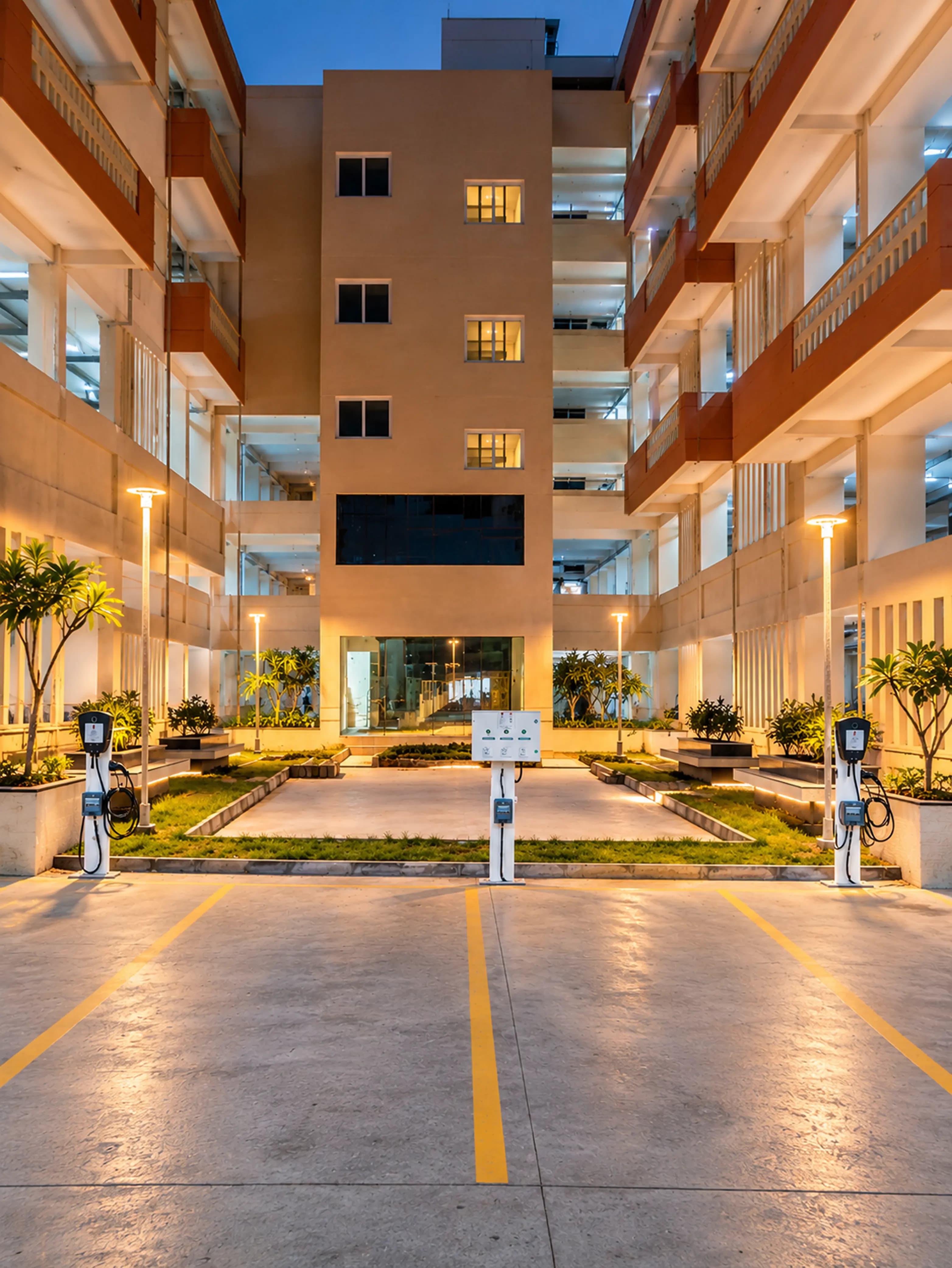 A live LionCharge station serving a residential community.