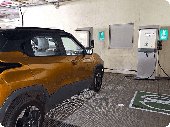 Commercial EV charging installation in Hyderabad